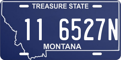 MT license plate 116527N