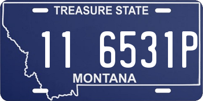 MT license plate 116531P