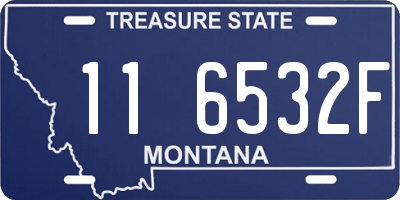 MT license plate 116532F