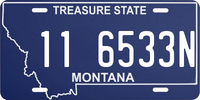 MT license plate 116533N