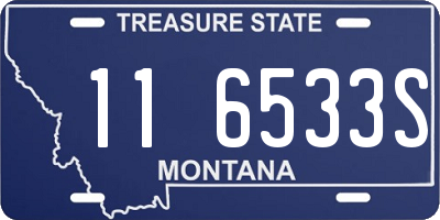 MT license plate 116533S