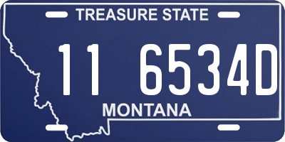 MT license plate 116534D