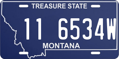 MT license plate 116534W