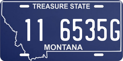 MT license plate 116535G