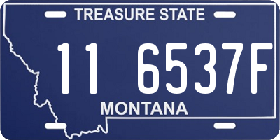 MT license plate 116537F