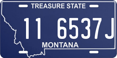 MT license plate 116537J