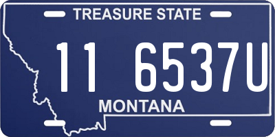 MT license plate 116537U
