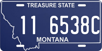 MT license plate 116538C