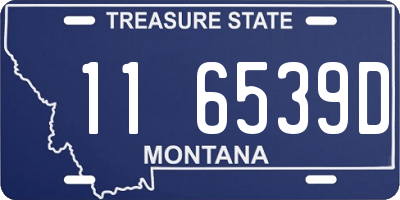 MT license plate 116539D