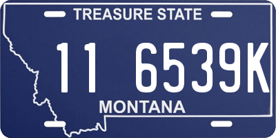 MT license plate 116539K