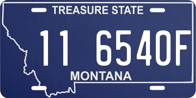 MT license plate 116540F