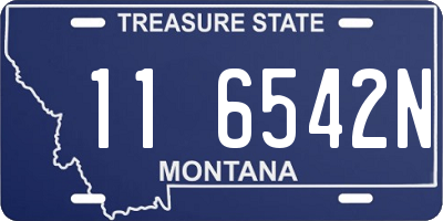 MT license plate 116542N