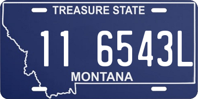 MT license plate 116543L