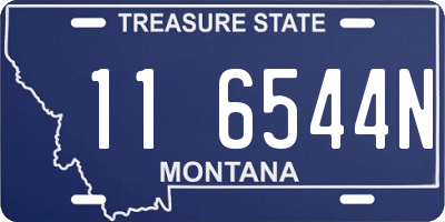 MT license plate 116544N