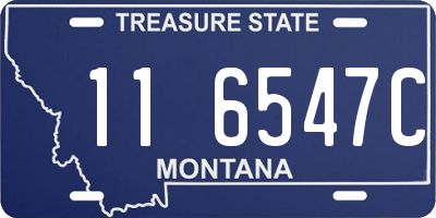 MT license plate 116547C