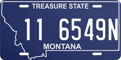 MT license plate 116549N