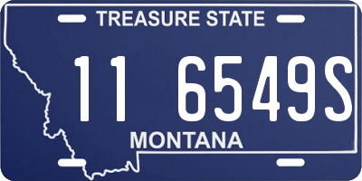 MT license plate 116549S