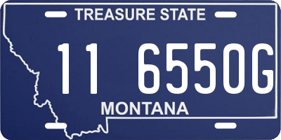 MT license plate 116550G