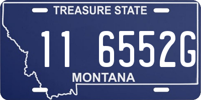MT license plate 116552G