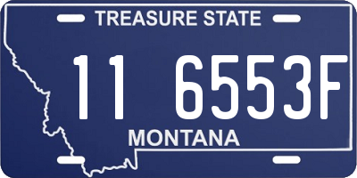 MT license plate 116553F