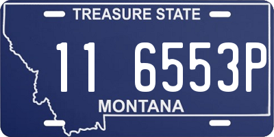 MT license plate 116553P