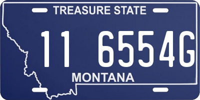 MT license plate 116554G