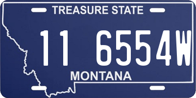 MT license plate 116554W