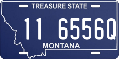 MT license plate 116556Q