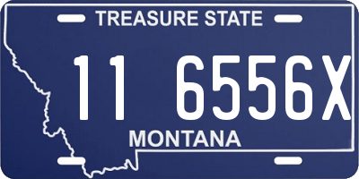 MT license plate 116556X