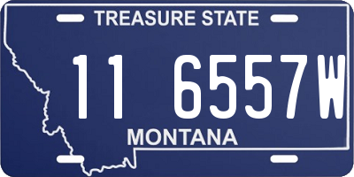 MT license plate 116557W