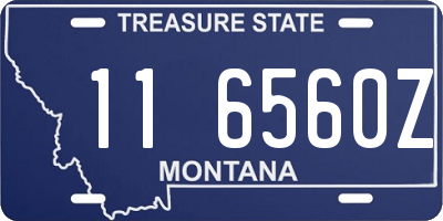 MT license plate 116560Z