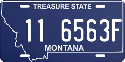 MT license plate 116563F