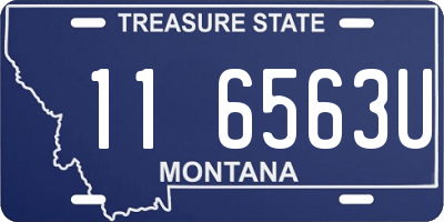 MT license plate 116563U