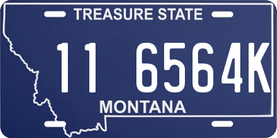 MT license plate 116564K
