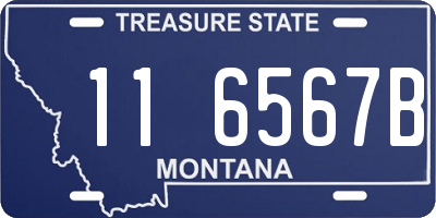 MT license plate 116567B
