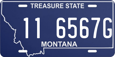 MT license plate 116567G