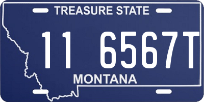 MT license plate 116567T