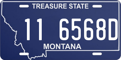 MT license plate 116568D