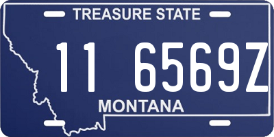 MT license plate 116569Z