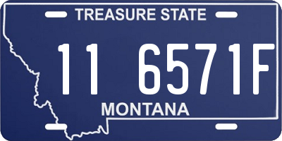 MT license plate 116571F