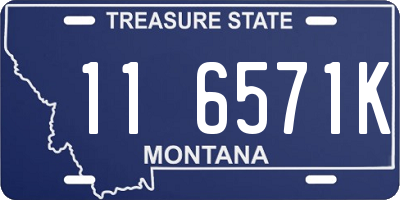 MT license plate 116571K