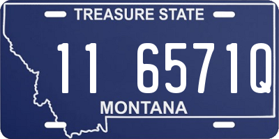 MT license plate 116571Q