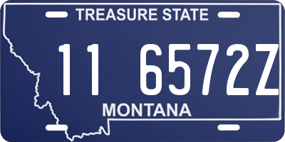 MT license plate 116572Z