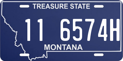 MT license plate 116574H