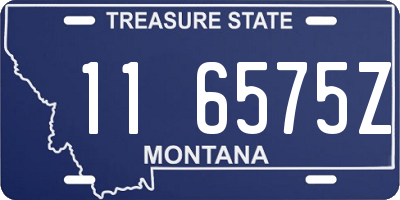 MT license plate 116575Z