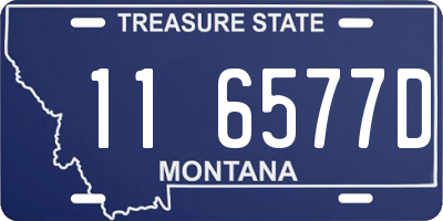 MT license plate 116577D