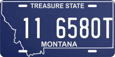 MT license plate 116580T