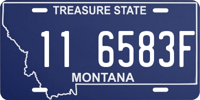 MT license plate 116583F