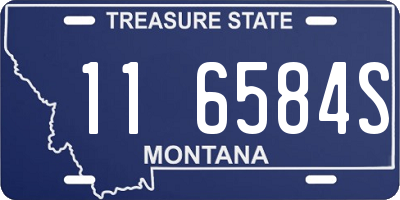 MT license plate 116584S