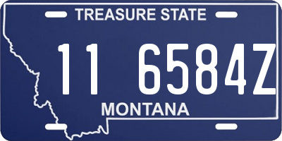 MT license plate 116584Z